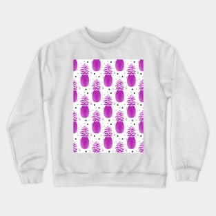 PURPLE Pineapple Pattern Crewneck Sweatshirt